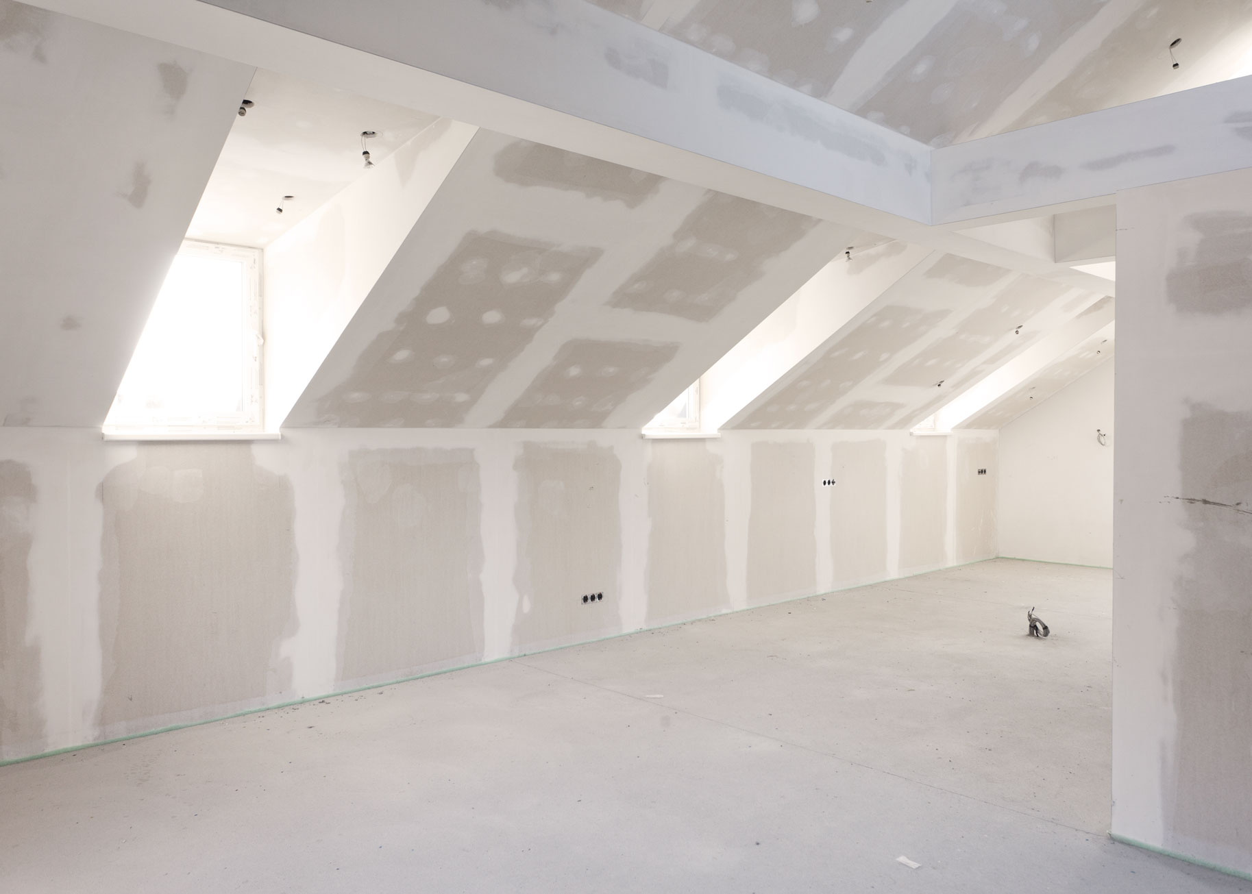 Innen Raumeinteilung mit Rigips Platten